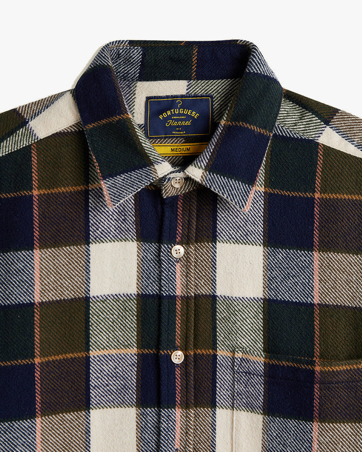 Portuguese Flannel Pine Shirt - Dark Green