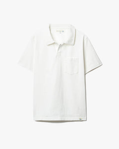 Merz b. Schwanen POLO01 Cotton Jersey S/S Polo Shirt - White