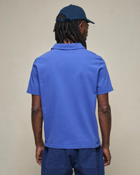 Merz b. Schwanen POLO01 Cotton Jersey S/S Polo Shirt - Vintage Blue | Merz b. Schwanen Polo Shirts | JEANSTORE