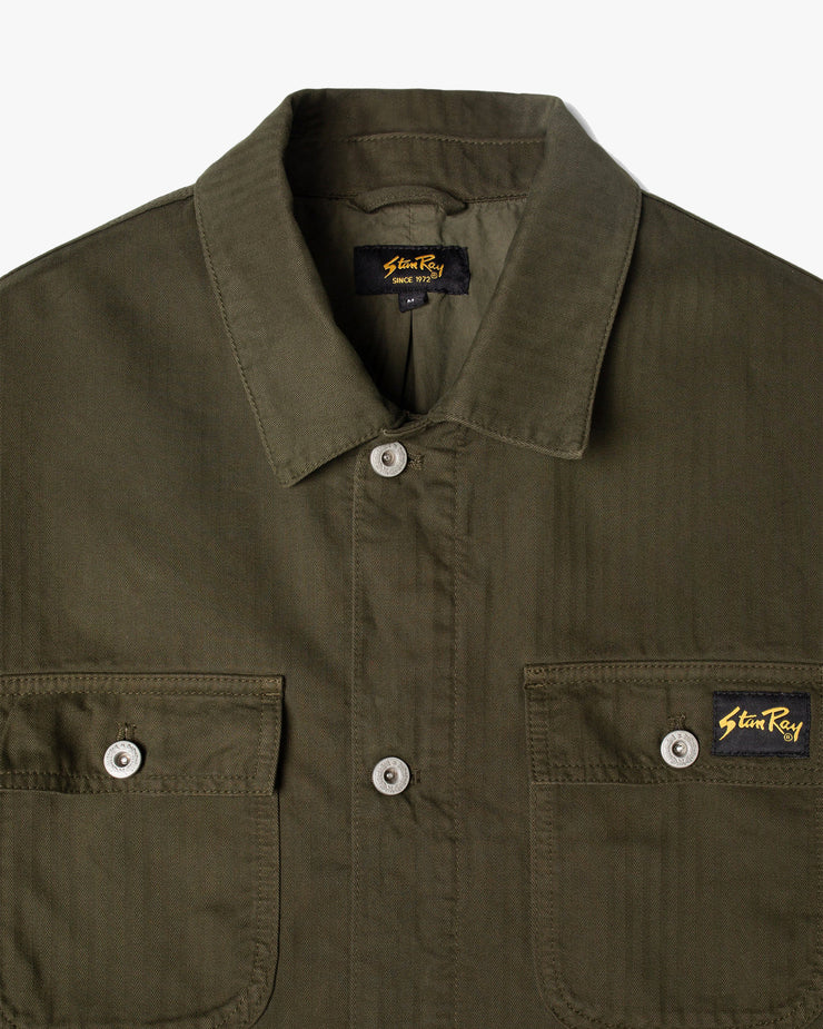 Stan Ray Lined Pork Chop Jacket - Olive Herringbone