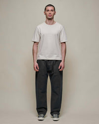 Merz b. Schwanen PANTS05 Workers Cotton Twill Drawstring Pants - Charcoal