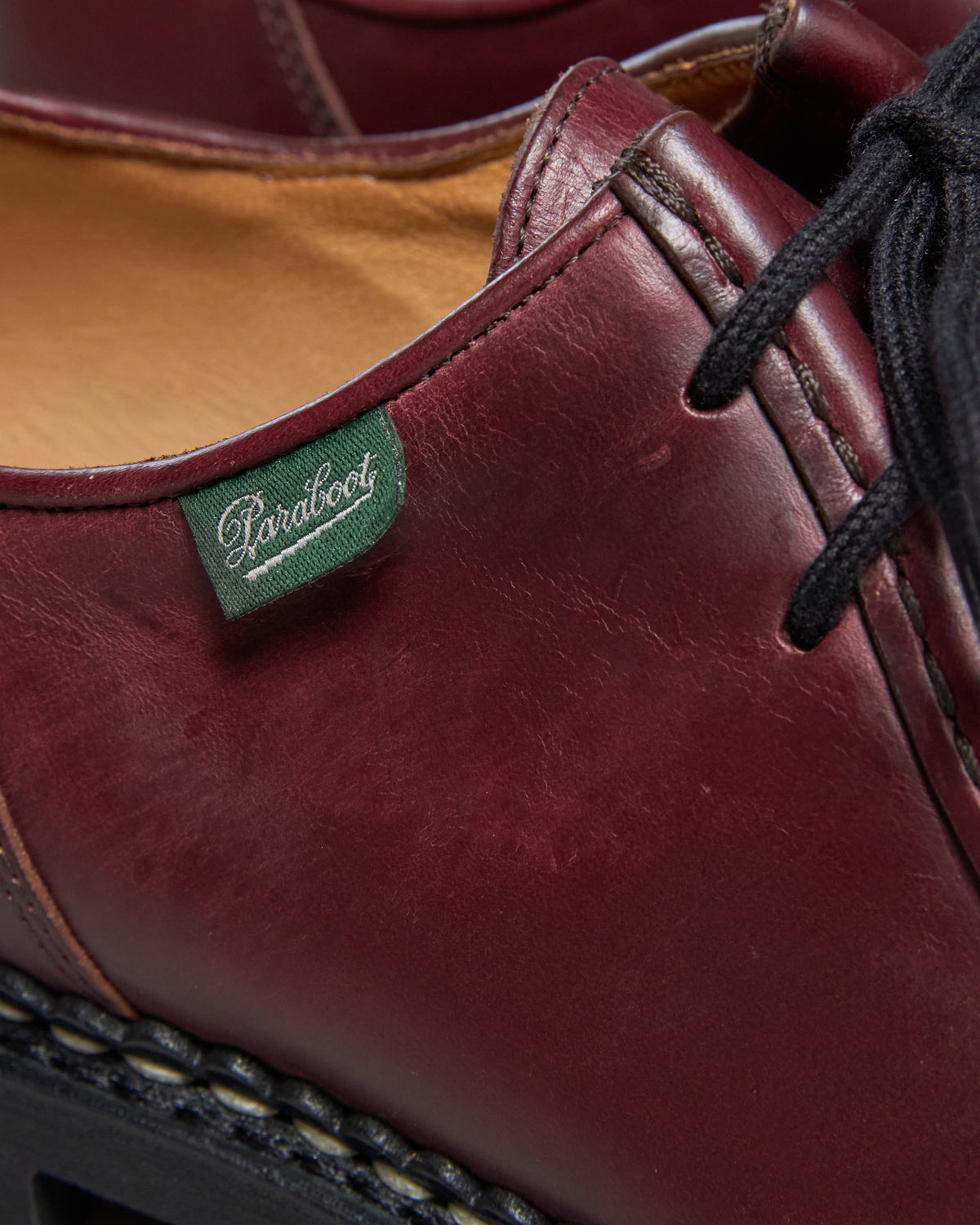 Paraboot Michael Piped Seam Derby Shoe - Chromexcel Bordeaux / Marche Noire