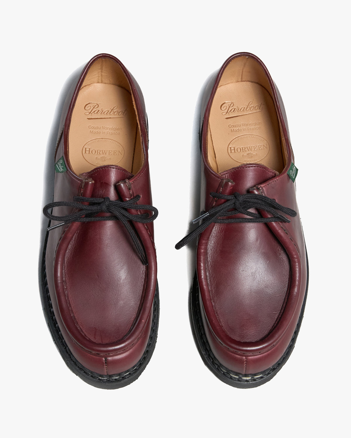 Paraboot Michael Piped Seam Derby Shoe - Chromexcel Bordeaux / Marche Noire