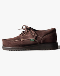 Paraboot Thiers Piped Seam Derby Shoe - Velours Marron / Sport Marron
