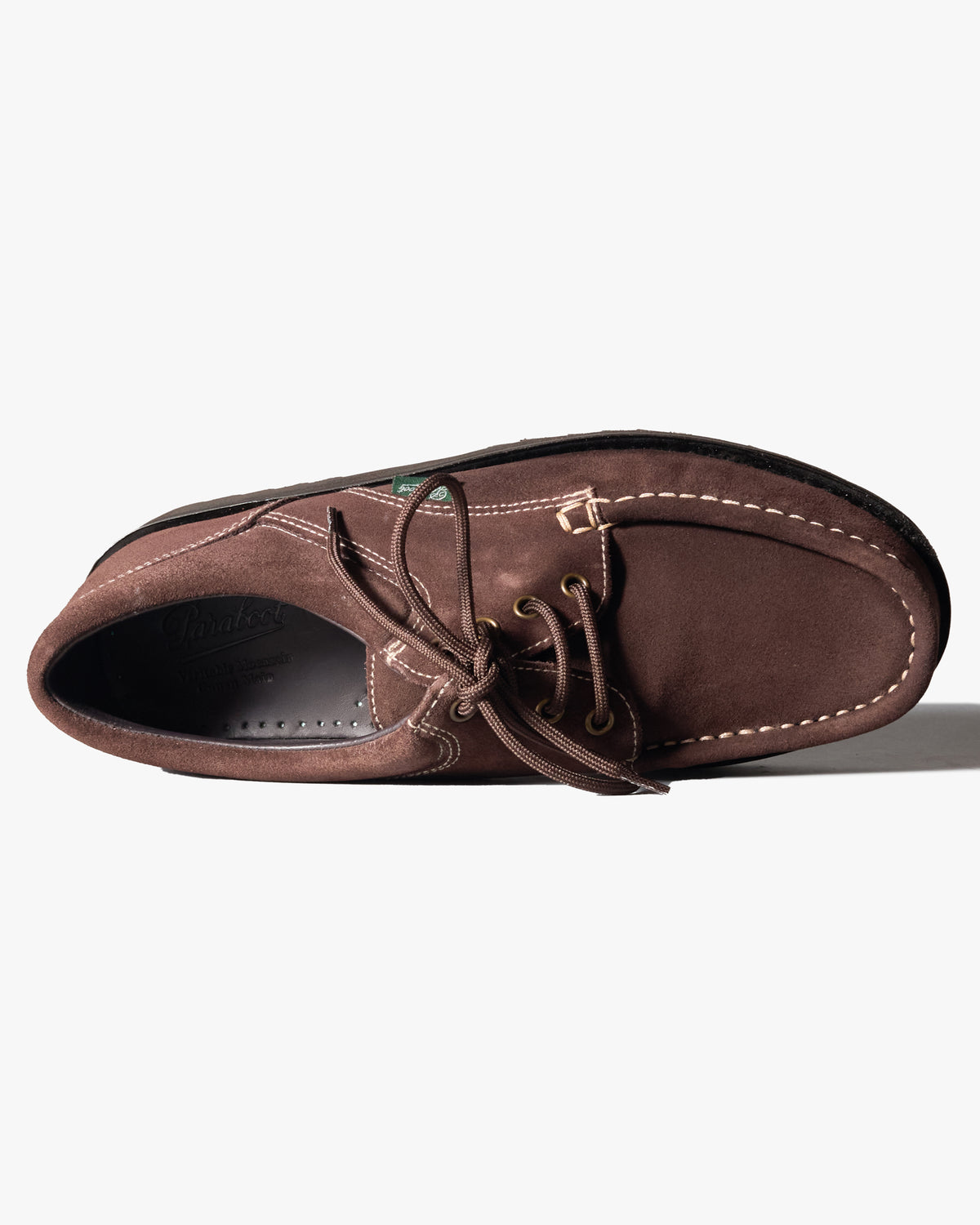 Paraboot Thiers Piped Seam Derby Shoe - Velours Marron / Sport Marron