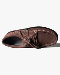 Paraboot Thiers Piped Seam Derby Shoe - Velours Marron / Sport Marron