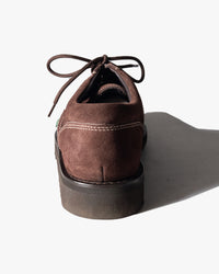 Paraboot Thiers Piped Seam Derby Shoe - Velours Marron / Sport Marron