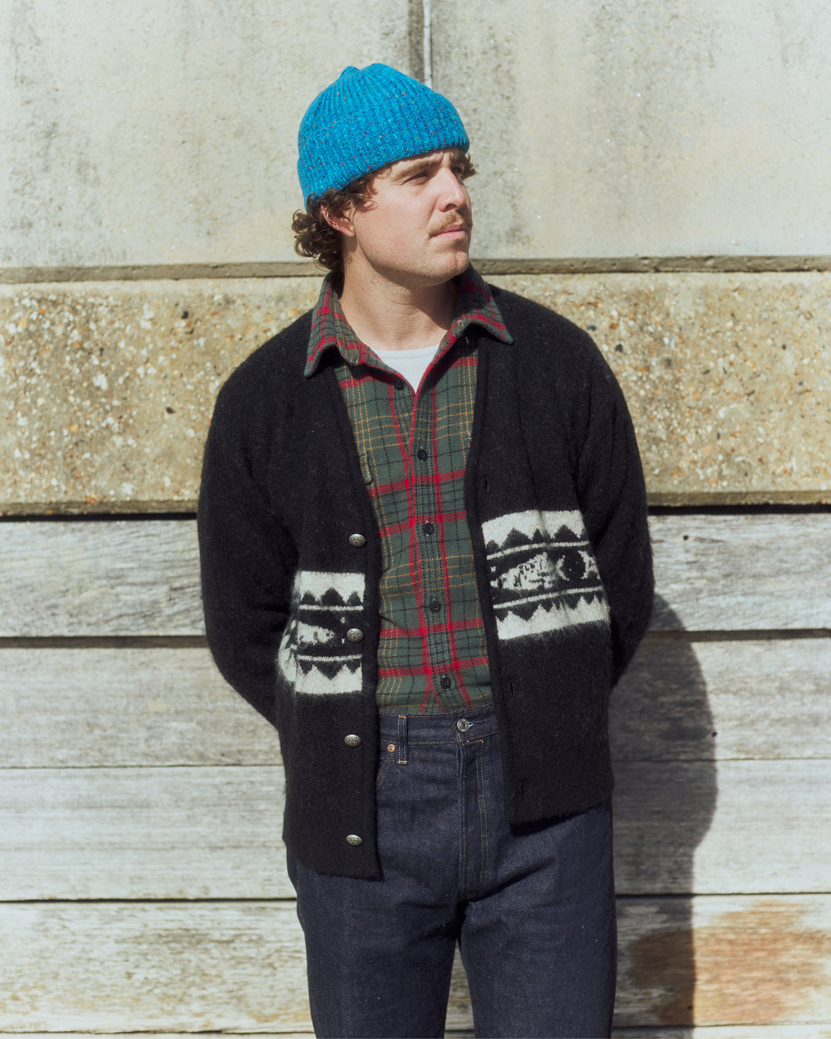 Pendleton Mohair Cardigan - Salmon Falls Black