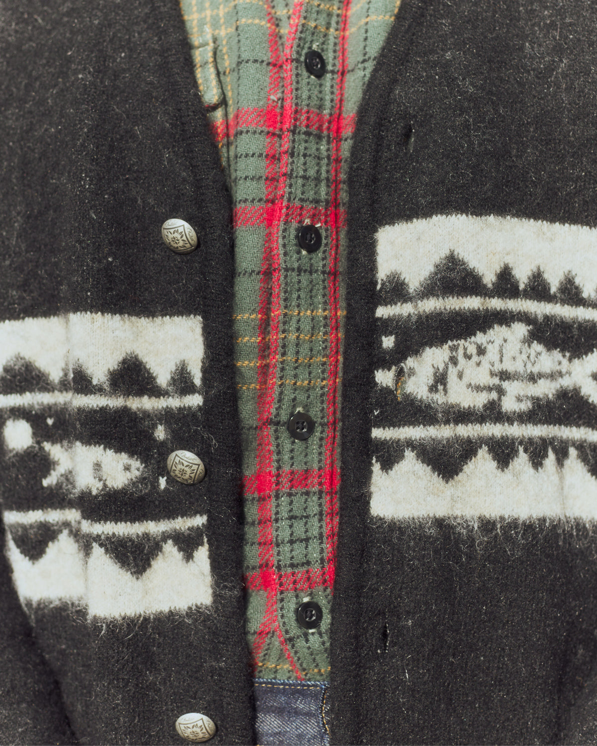 Pendleton Mohair Cardigan - Salmon Falls Black