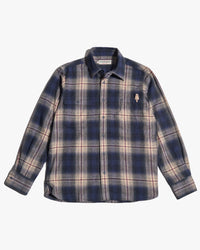 Pike Brothers 1937 Roamer Shirt - Blue / Beige Check Flannel | Pike Brothers Shirts | Jeanstore