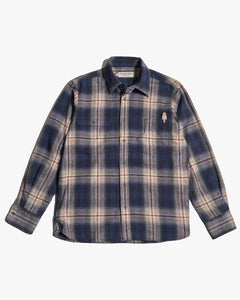 Pike Brothers 1937 Roamer Shirt - Blue / Beige Check Flannel