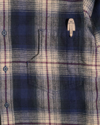 Pike Brothers 1937 Roamer Shirt - Blue / Beige Check Flannel | Pike Brothers Shirts | Jeanstore