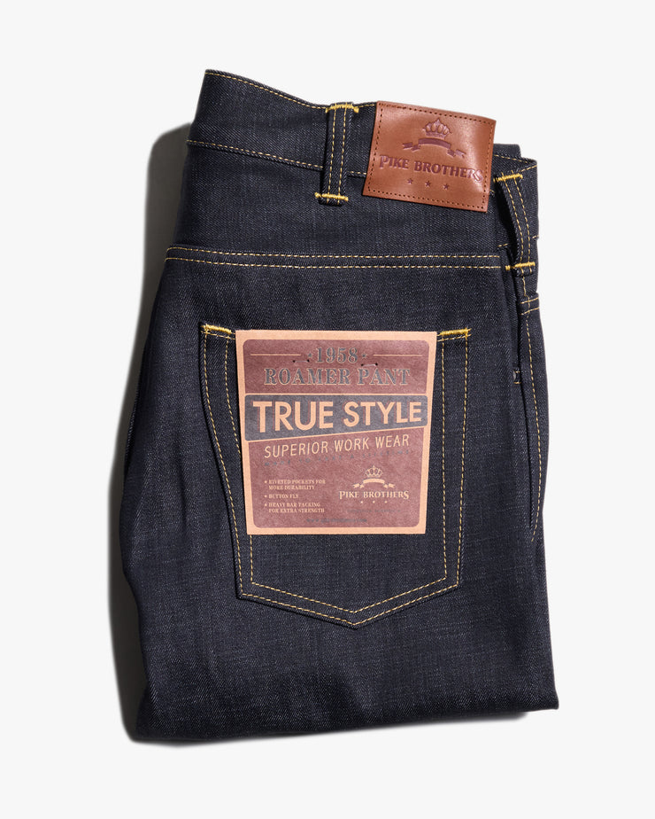 Pike Brothers 1958 Roamer Pant Regular Fit Mens Jeans - 15oz Selvedge Indigo