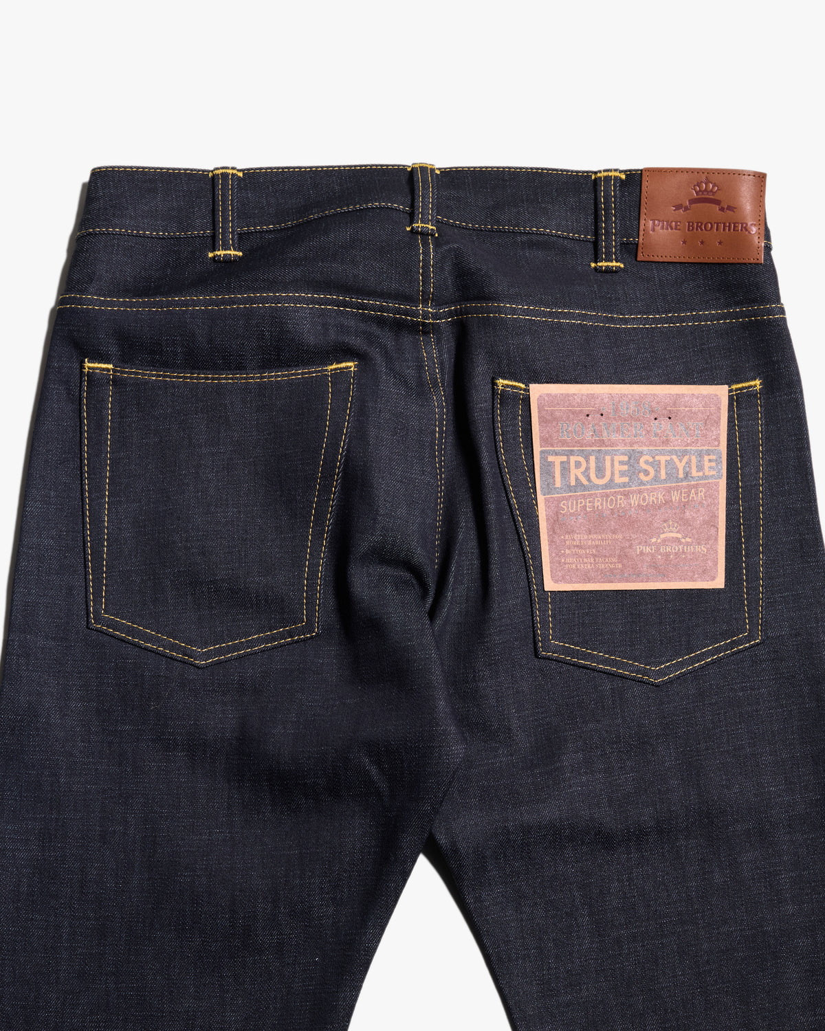 Pike Brothers 1958 Roamer Pant Regular Fit Mens Jeans - 15oz Selvedge Indigo | Pike Brothers Jeans | JEANSTORE