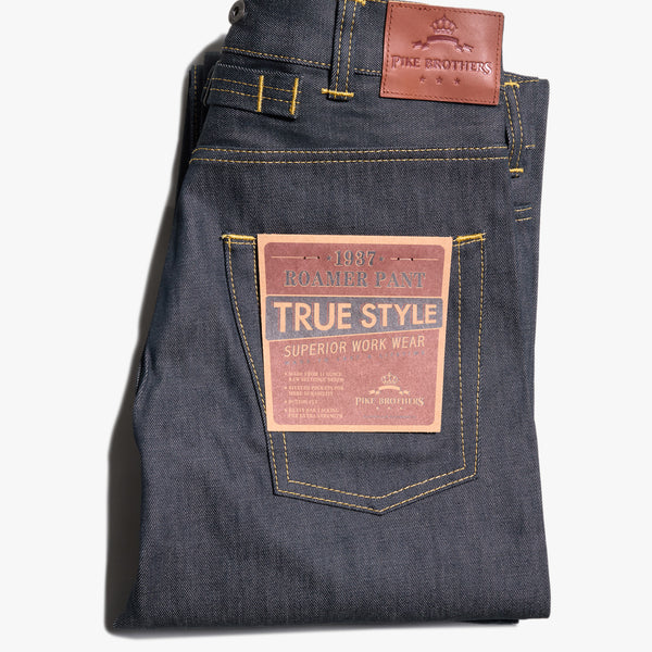 Pike Brothers 1937 Roamer Pant Relaxed Fit Mens Jeans - 11oz Selvedge Metal | Pike Brothers Jeans | JEANSTORE
