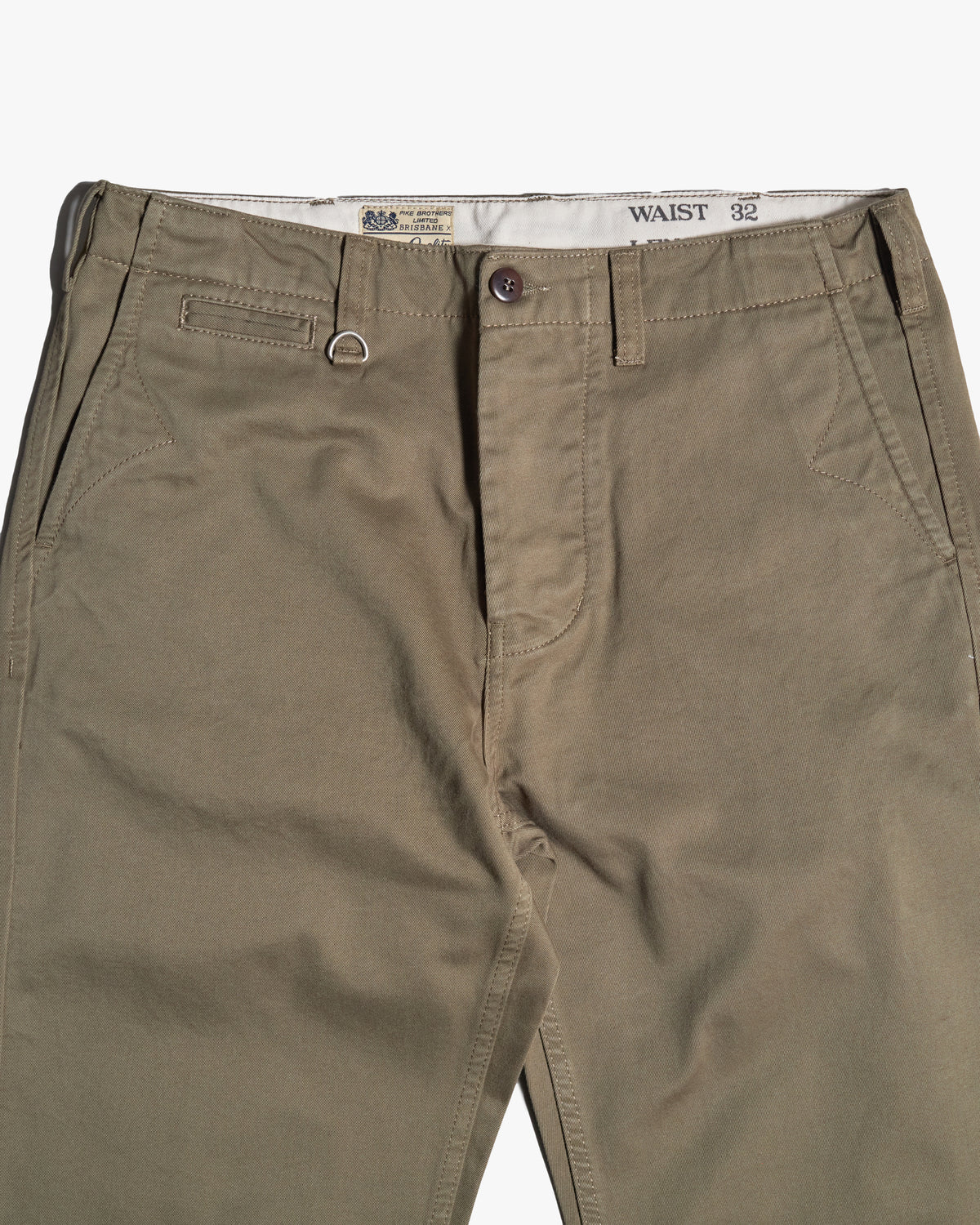 Pike Brothers Loose Fit 1940 Service Chino - Leesville Green | Pike Brothers Chinos & Trousers | JEANSTORE