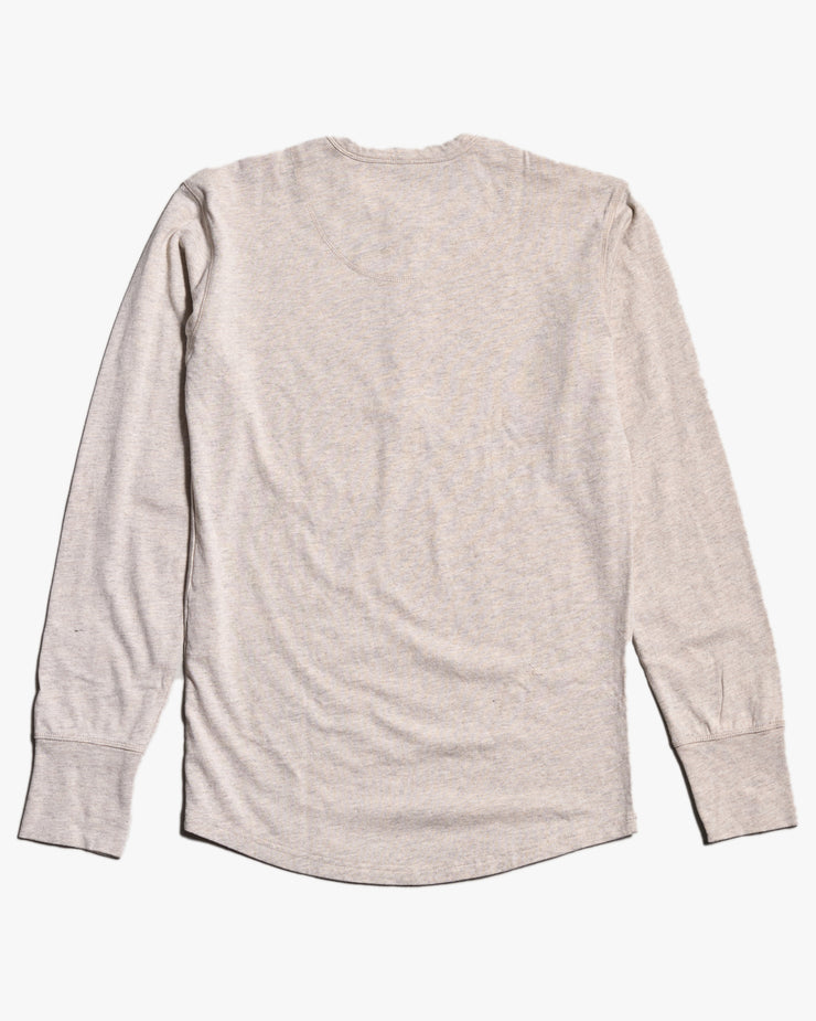 Pike Brothers 1927 L/S Henley Shirt - Ecru Melange