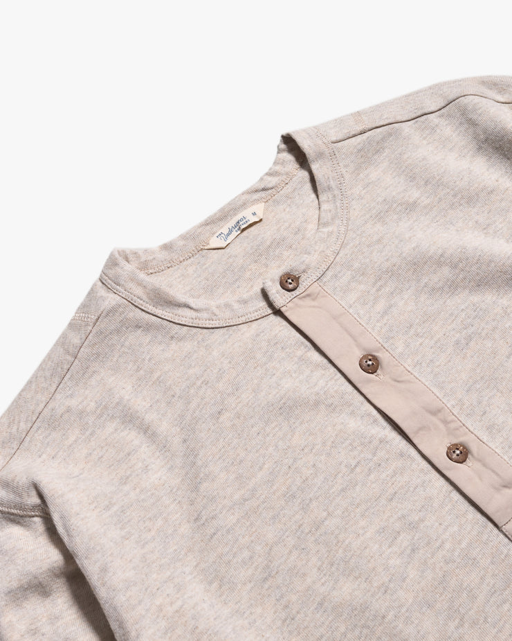 Pike Brothers 1927 L/S Henley Shirt - Ecru Melange