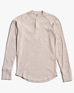 Pike Brothers 1936 Waffle Henley Shirt - Natural