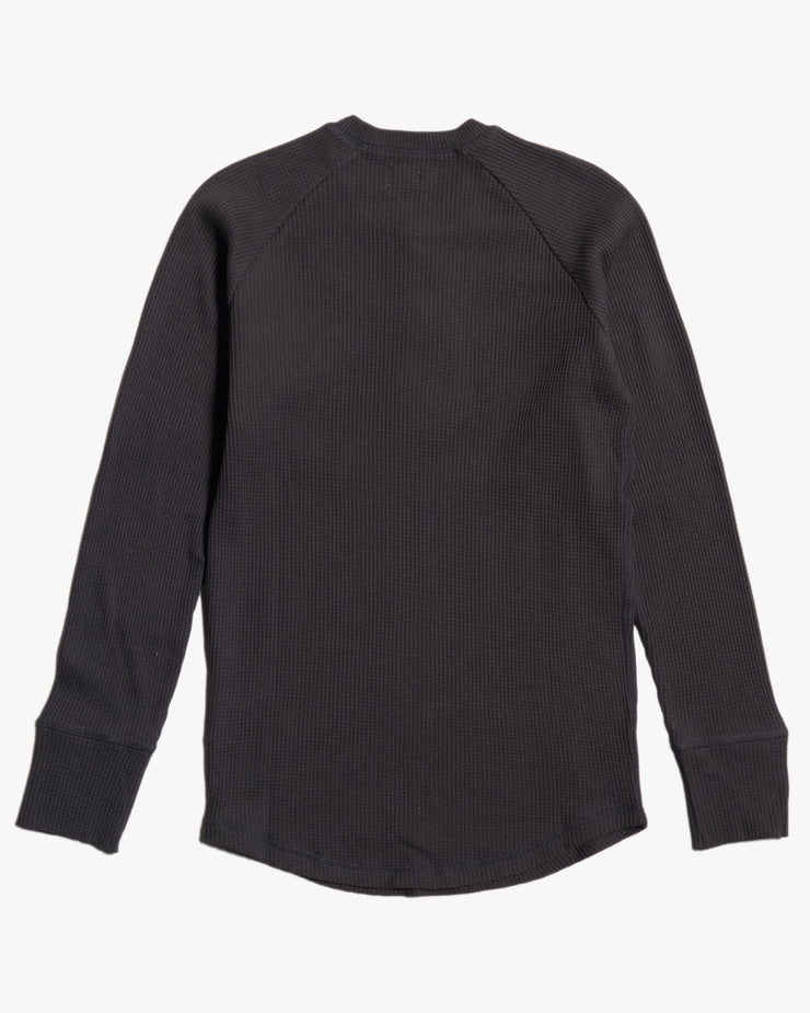 Pike Brothers 1936 Waffle Henley Shirt - Black