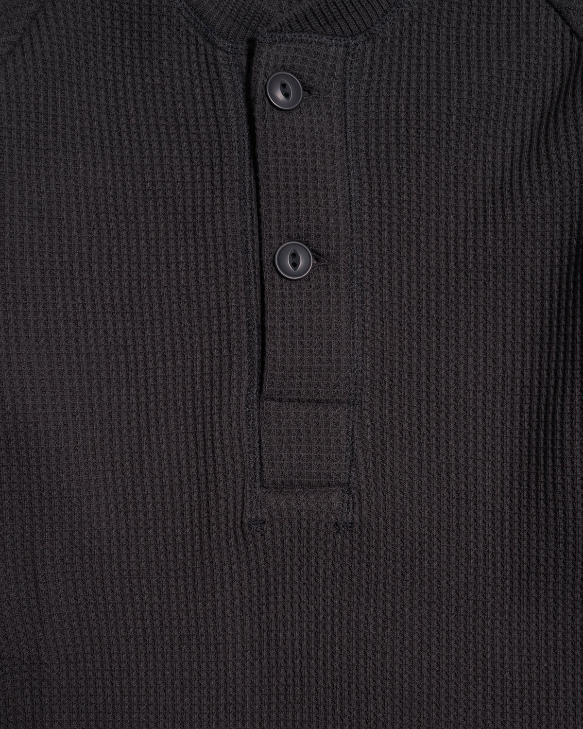 Pike Brothers 1936 Waffle Henley Shirt - Black | Pike Brothers T Shirts | JEANSTORE