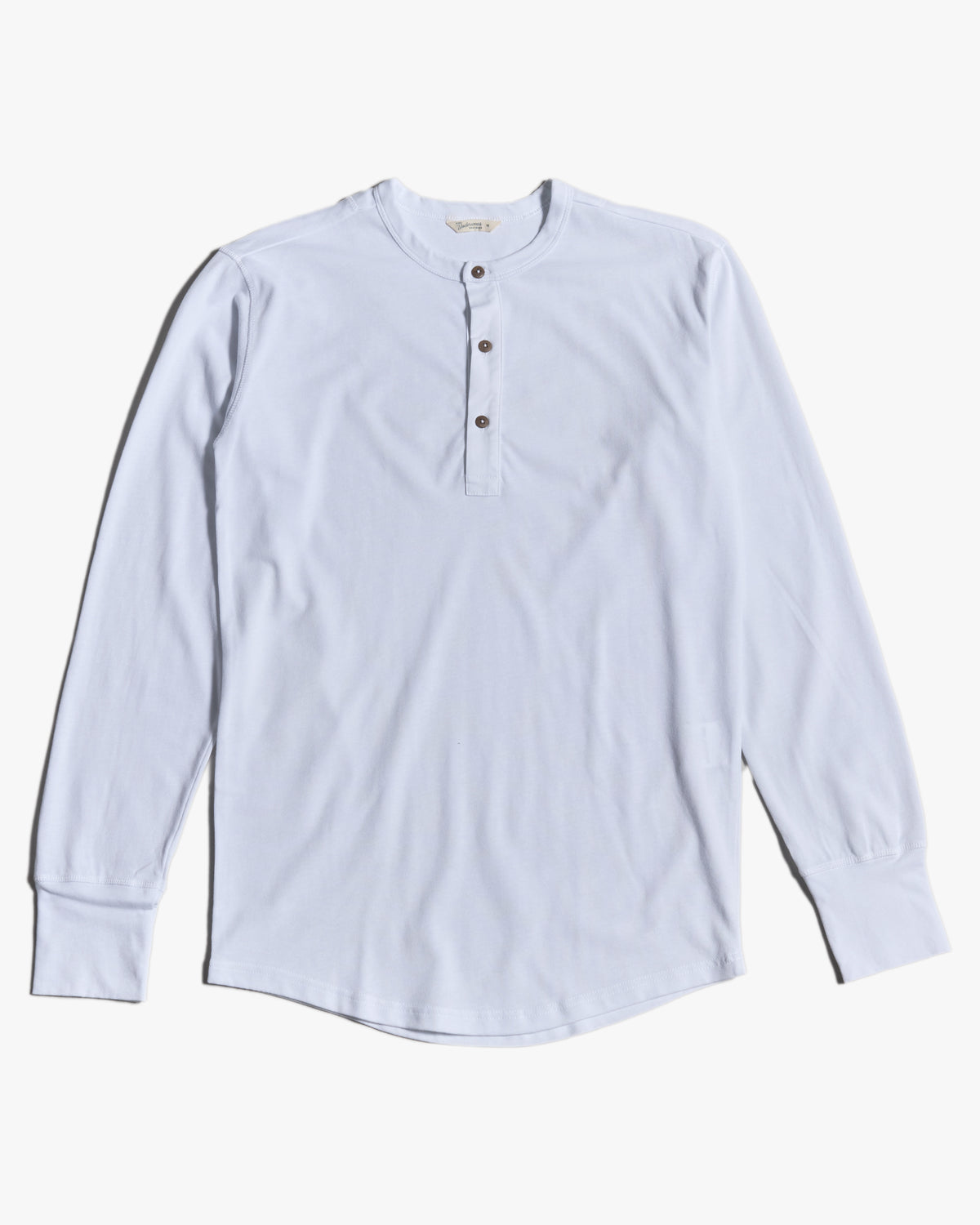 Pike Brothers L/S 1927 Henley Shirt - Pure White | Pike Brothers T Shirts | JEANSTORE