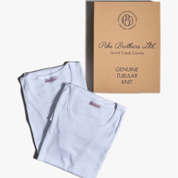 Pike Brothers 2-Pack 1947 Round Neck Tee - White | Pike Brothers T Shirts | JEANSTORE