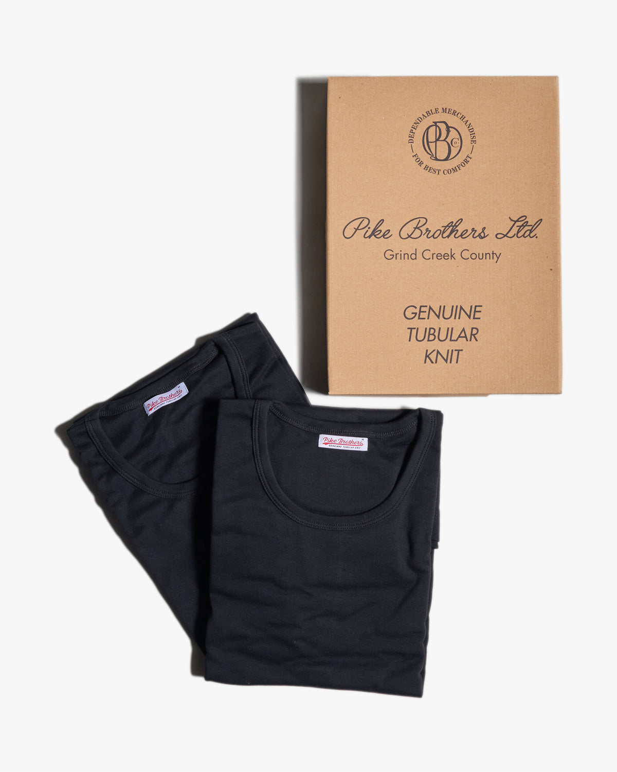 Pike Brothers 2-Pack 1947 Round Neck Tee - Black