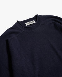 Pittari Usk Lambswool Sweater - Navy