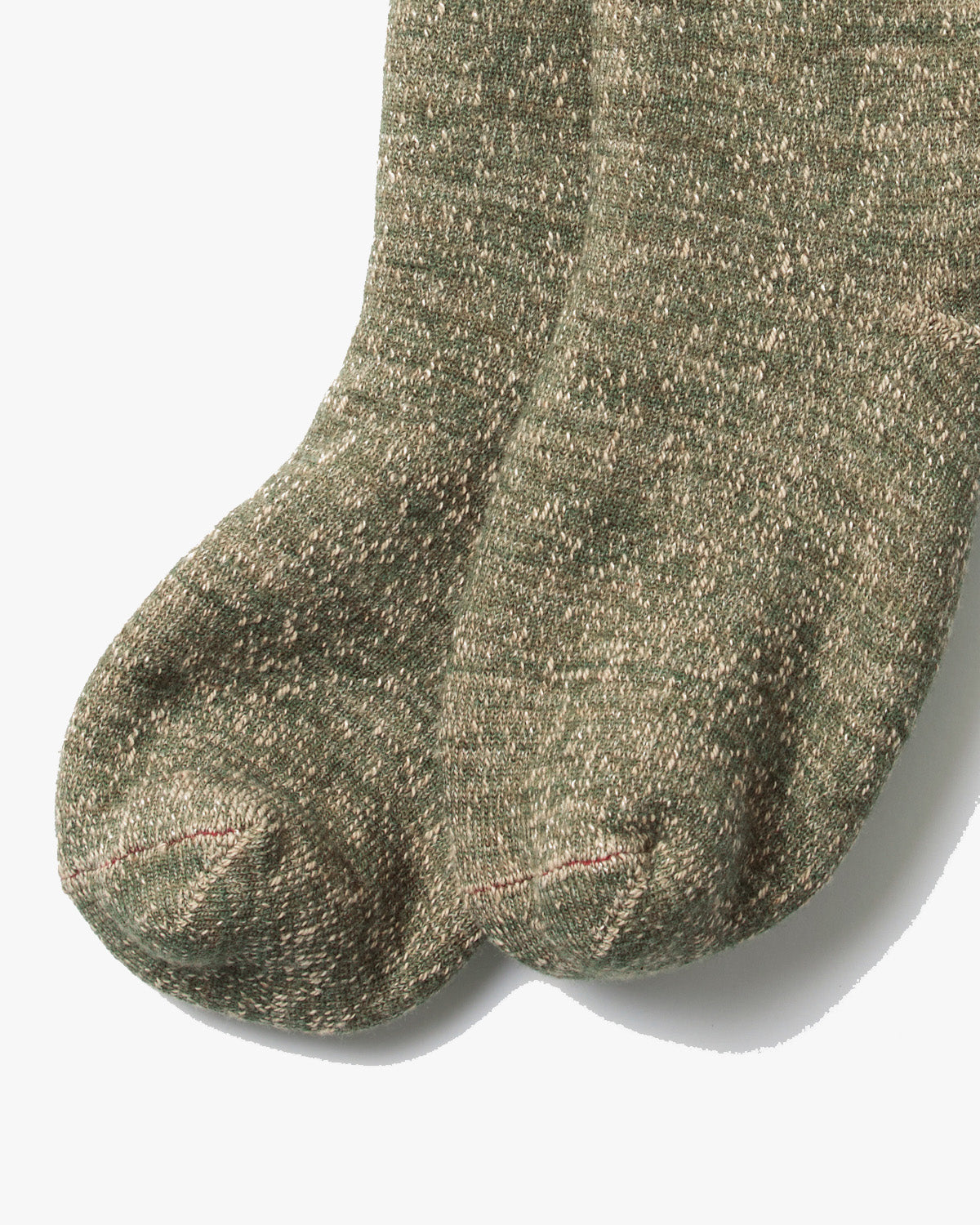 RoToTo R1001-BR Double Face Crew Socks - Green / Brown