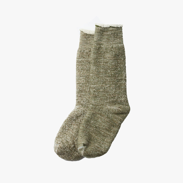 RoToTo R1001 Double Face Crew Socks - Army Green | RoToTo Socks | JEANSTORE
