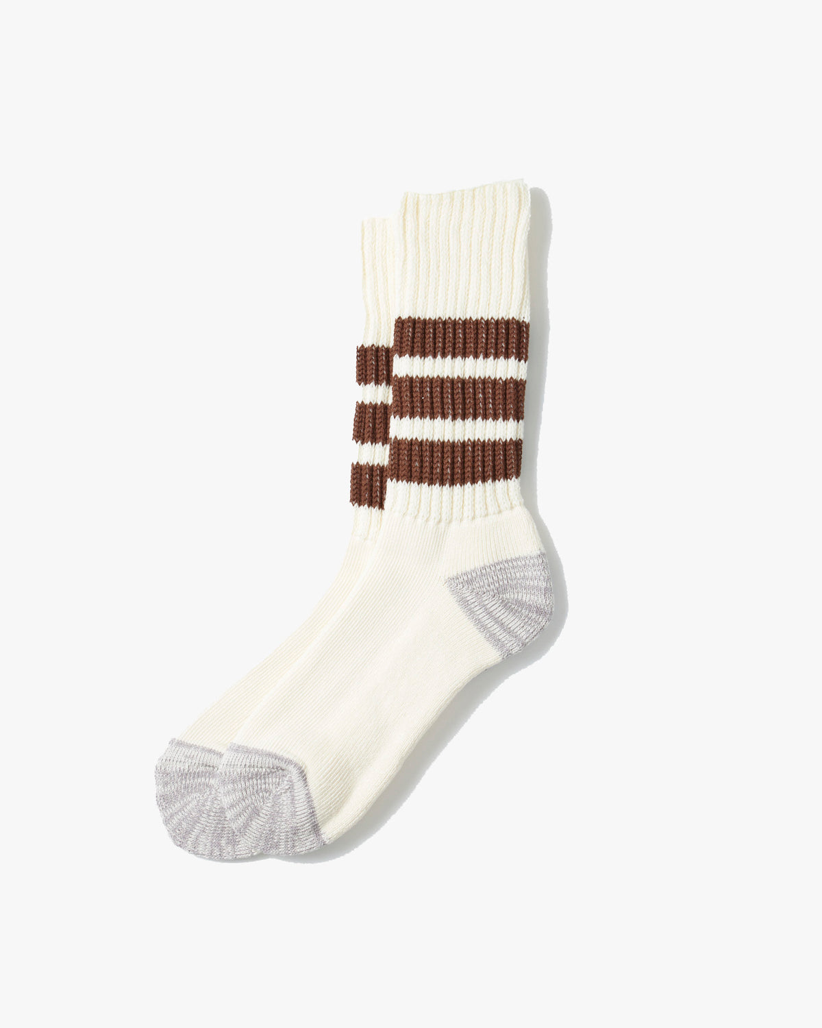 RoToTo R1255 Coarse Ribbed Oldschool Socks - Brown | RoToTo Socks | JEANSTORE