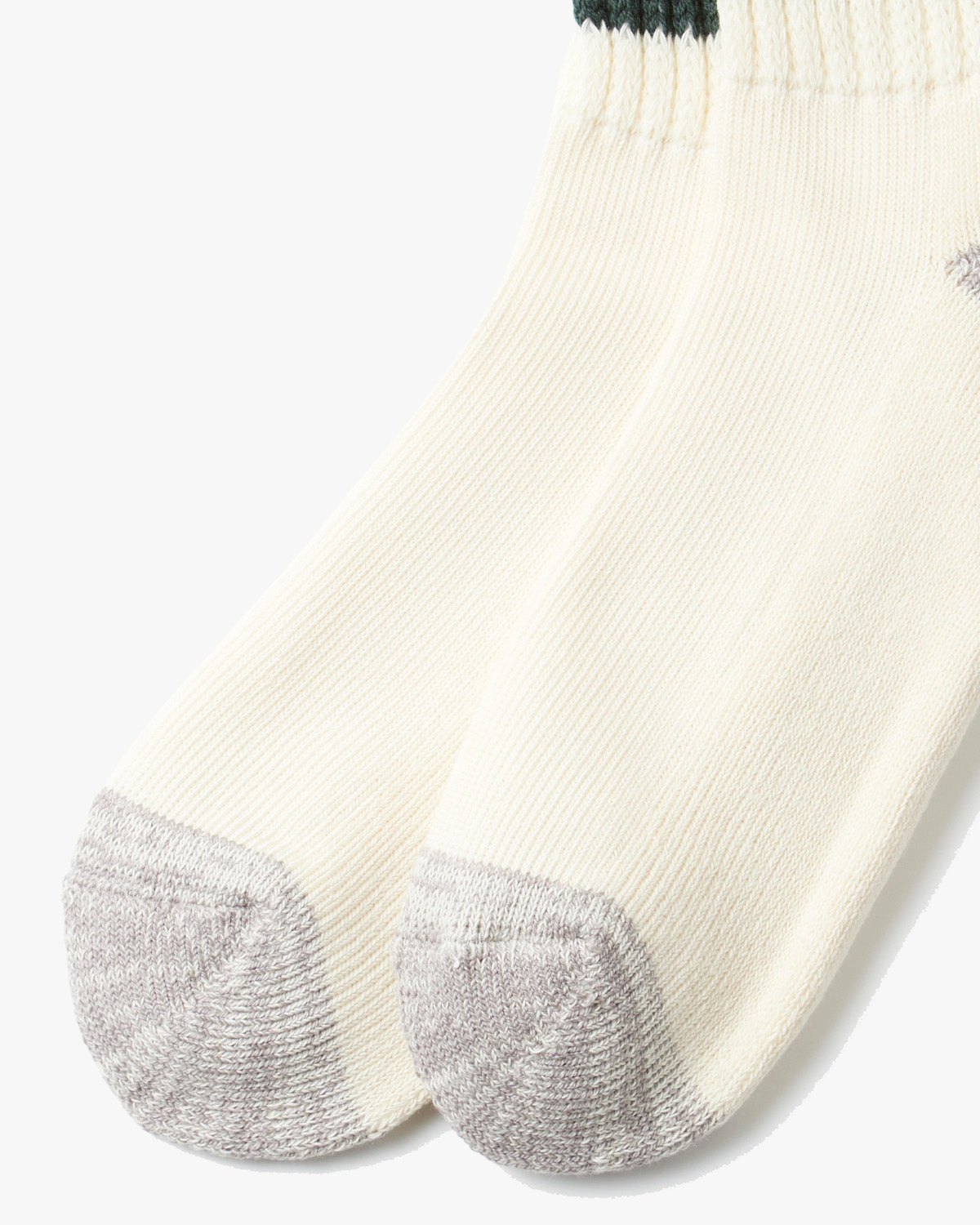 RoToTo R1255 Coarse Ribbed Oldschool Socks - Dark Green / Yellow | RoToTo Socks | JEANSTORE