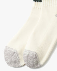 RoToTo R1255 Coarse Ribbed Oldschool Socks - Dark Green / Yellow | RoToTo Socks | JEANSTORE