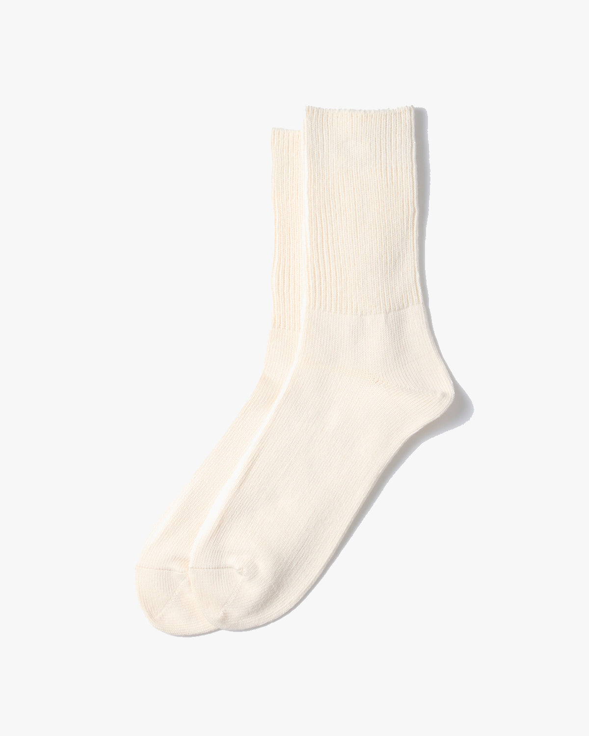 RoToTo R1427 Organic Daily 3-Pack Ribbed Crew Socks - Ivory