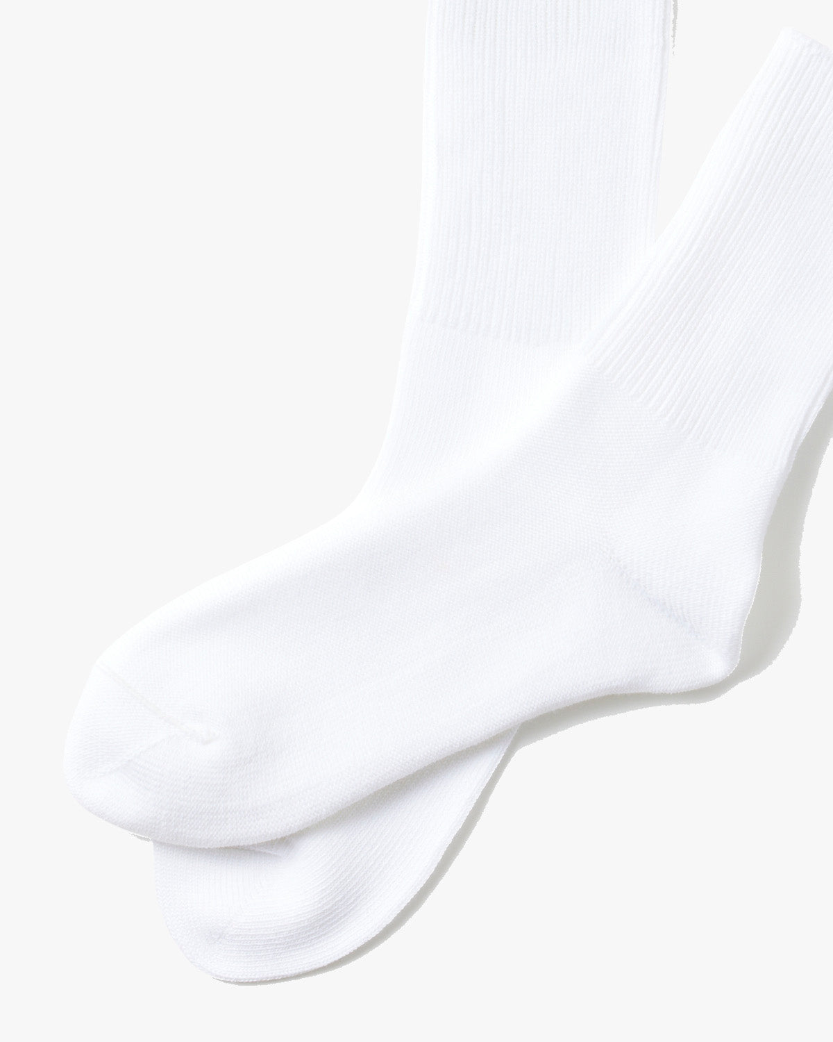 RoToTo R1427 Organic Daily 3-Pack Ribbed Crew Socks - White | RoToTo Socks | JEANSTORE