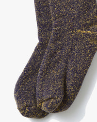 RoToTo R1612 Reversible Pile Socks - Navy / Yellow | RoToTo Socks | JEANSTORE