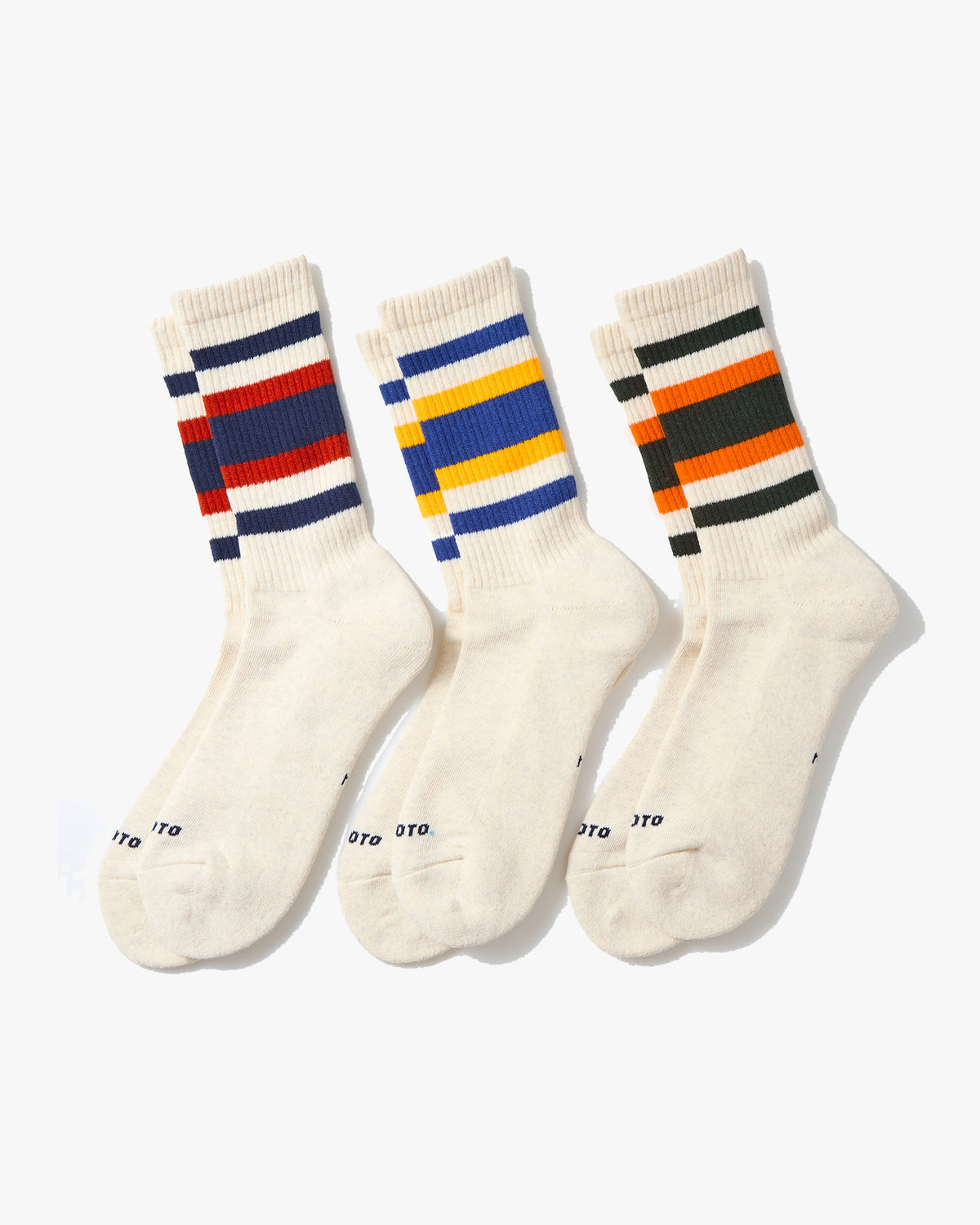 RoToTo R1622 3-Pack Everyday Athletic Socks - Pack A