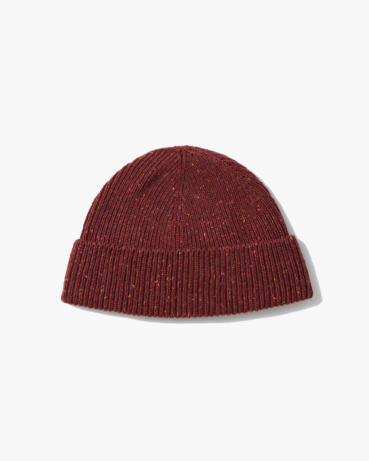 RoToTo R5142 Nep Wool Seamless Beanie - Dark Red