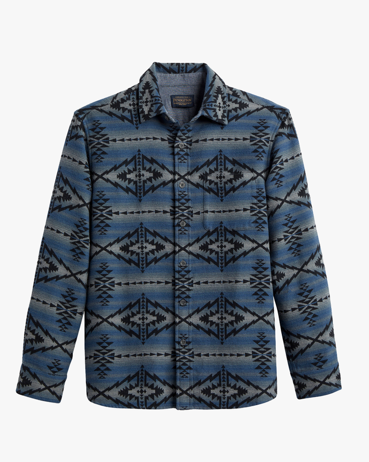 Pendleton Marshall Chamois Shirt - Trapper Peak Blue / Grey