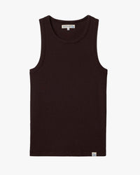 Merz b. Schwanen RIBTANK01 7.2oz Ribbed Tank Top - Espresso