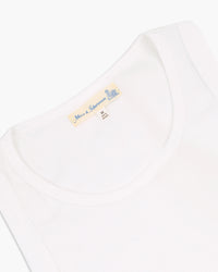 Merz b. Schwanen RIBTANK01 7.2oz Ribbed Tank Top - White | Merz b. Schwanen T Shirts | JEANSTORE
