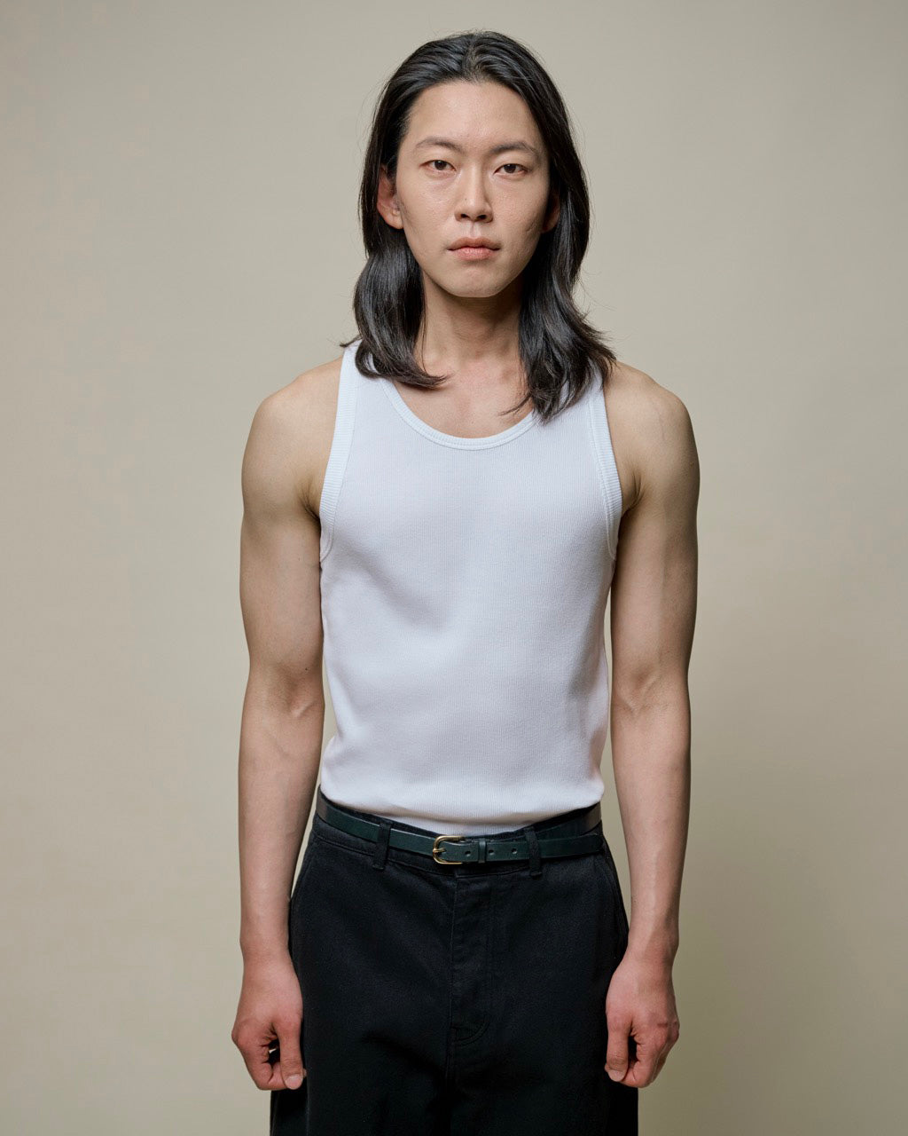 Merz b. Schwanen RIBTANK01 7.2oz Ribbed Tank Top - White