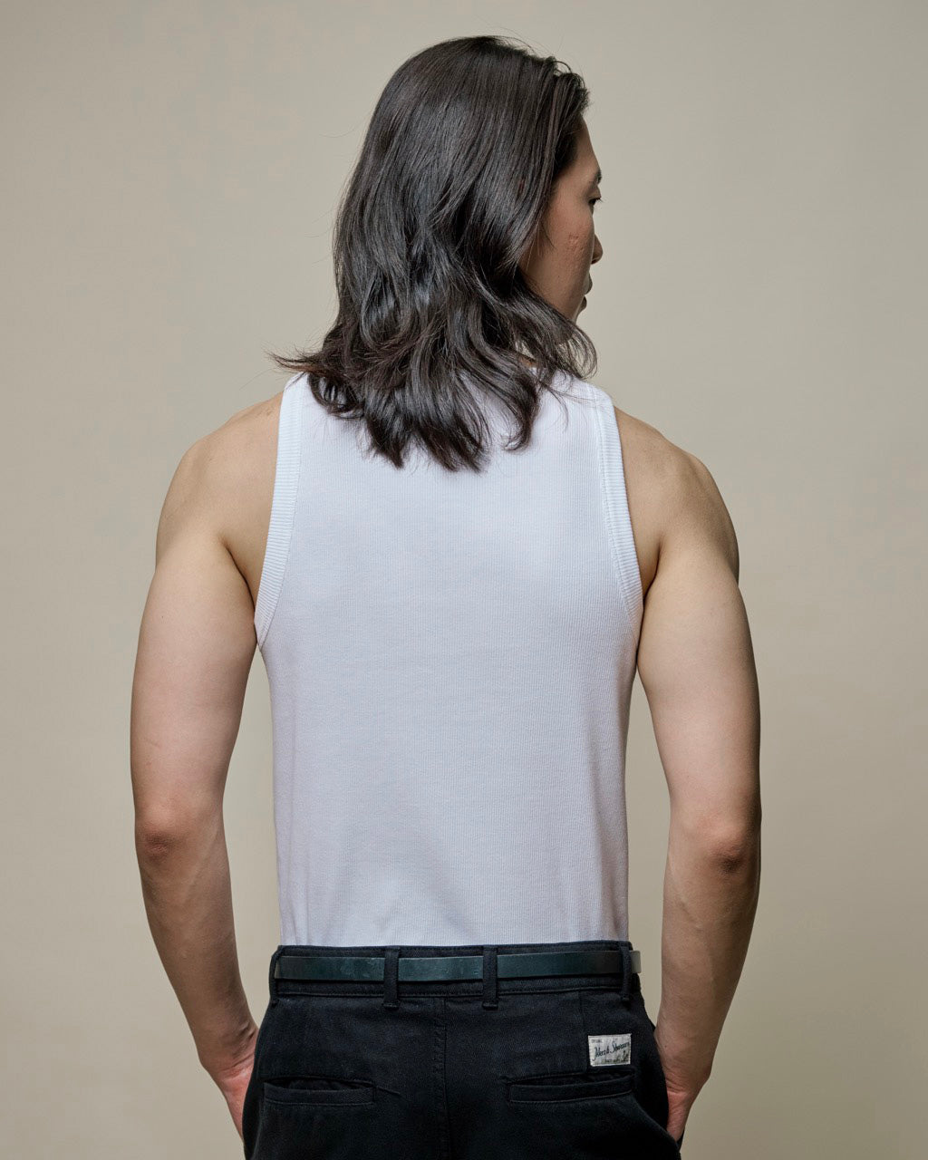 Merz b. Schwanen RIBTANK01 7.2oz Ribbed Tank Top - White | Merz b. Schwanen T Shirts | JEANSTORE
