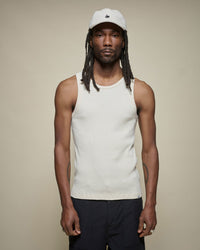 Merz b. Schwanen RIBTANK01 7.2oz Ribbed Tank Top - Nature | Merz b. Schwanen T Shirts | JEANSTORE