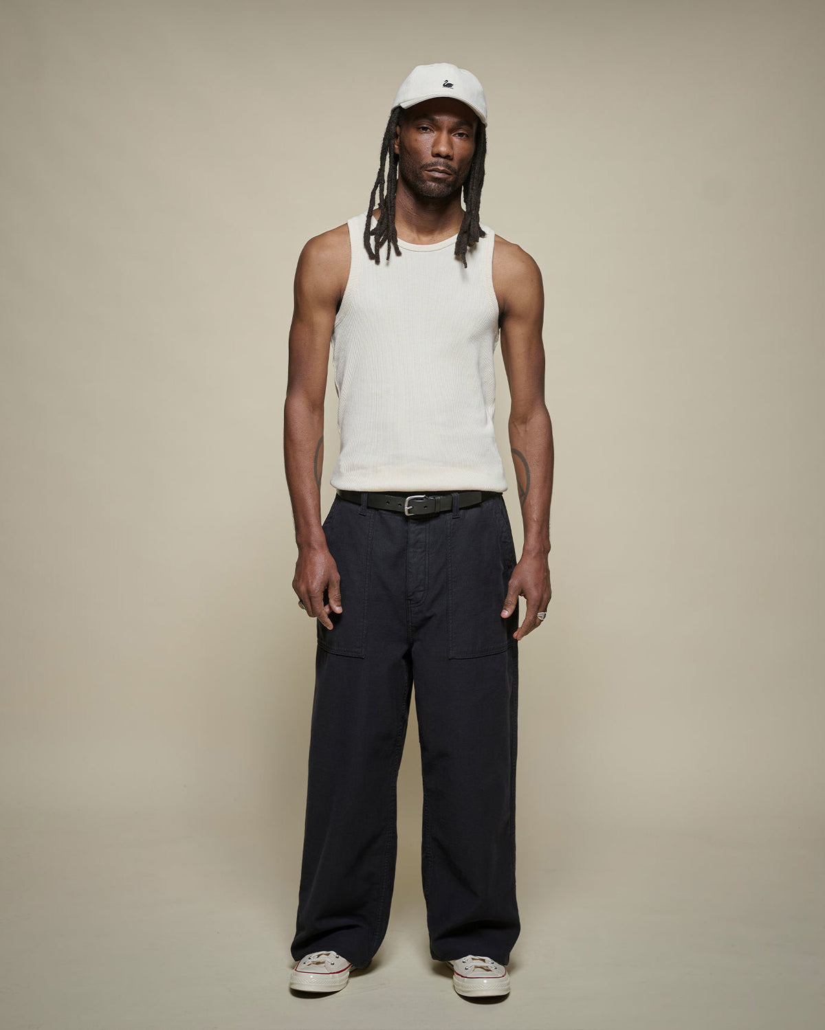 Merz b. Schwanen RIBTANK01 7.2oz Ribbed Tank Top - Nature | Merz b. Schwanen T Shirts | JEANSTORE