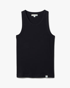 Merz b. Schwanen RIBTANK01 7.2oz Ribbed Tank Top - Deep Black