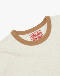 Wonder Looper Recycled Cotton Foxfibre® Ringer Tee - Sand | Wonder Looper T Shirts | JEANSTORE