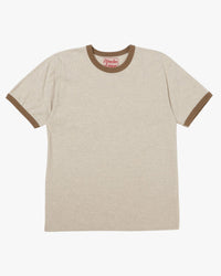 Wonder Looper Recycled Cotton Foxfibre® Ringer Tee - Stone | Wonder Looper T Shirts | JEANSTORE