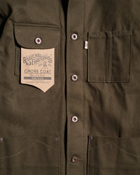 Railcar Fine Goods Chore Coat - 12oz Seaweed Canvas